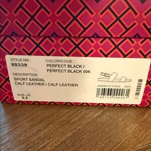 Tory Burch black leather soft sandals